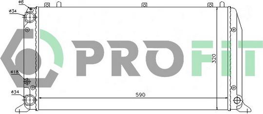 Profit PR 0016A2 - Радіатор, охолодження двигуна autozip.com.ua