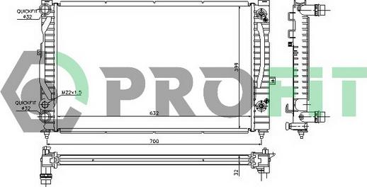 Profit PR 0017A1 - Радіатор, охолодження двигуна autozip.com.ua