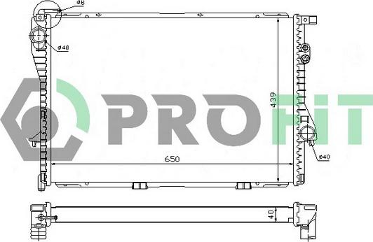 Profit PR 0070A2 - Радіатор, охолодження двигуна autozip.com.ua