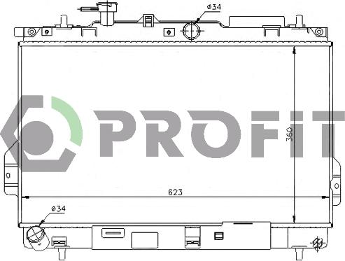 Profit PR 1806A4 - Радіатор, охолодження двигуна autozip.com.ua