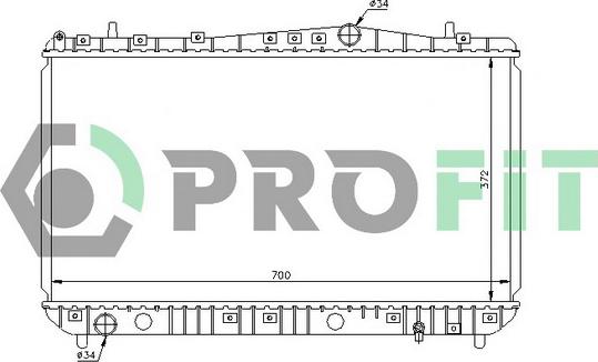 Profit PR 1704A1 - Радіатор, охолодження двигуна autozip.com.ua