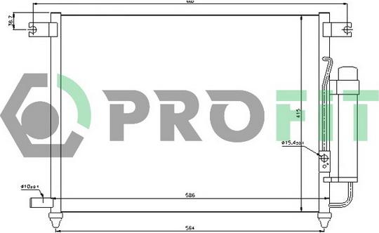 Profit PR 1703C1 - Конденсатор, кондиціонер autozip.com.ua