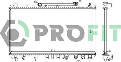 Profit PR 8130A1 - Радіатор, охолодження двигуна autozip.com.ua