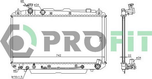 Profit PR 8131A1 - Радіатор, охолодження двигуна autozip.com.ua