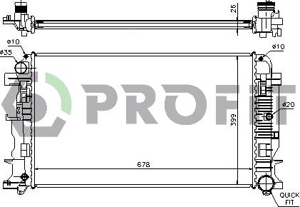 Profit PR 3546A6 - Радіатор, охолодження двигуна autozip.com.ua