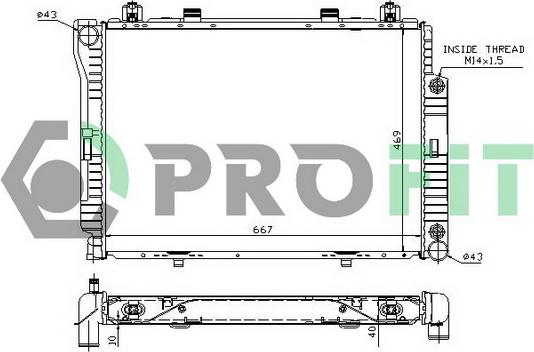 Profit PR 3562A1 - Радіатор, охолодження двигуна autozip.com.ua