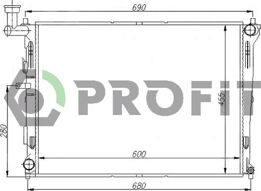 Profit PR 2910A1 - Радіатор, охолодження двигуна autozip.com.ua