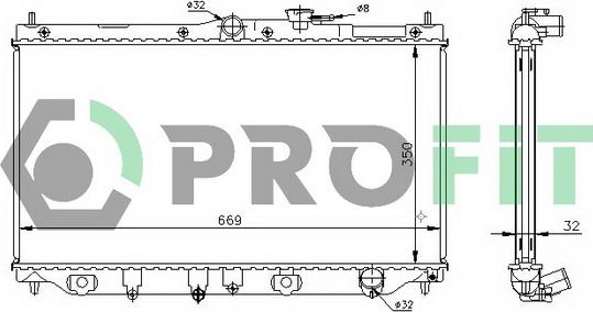 Profit PR 2922A1 - Радіатор, охолодження двигуна autozip.com.ua