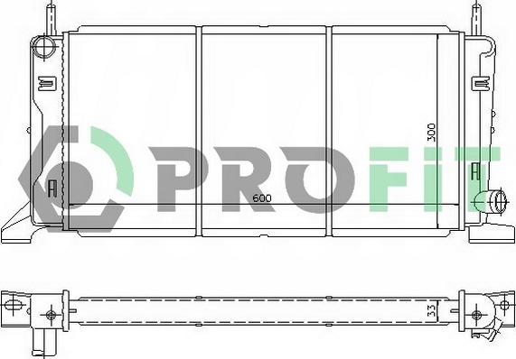 Profit PR 2545A1 - Радіатор, охолодження двигуна autozip.com.ua