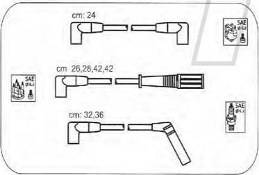 PROTEC PTW1587 - Комплект проводів запалювання autozip.com.ua