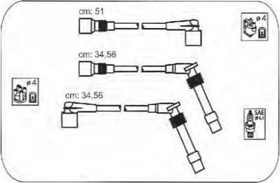 PROTEC PTW1649 - Комплект проводів запалювання autozip.com.ua