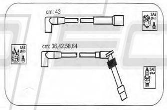PROTEC PTW1646 - Комплект проводів запалювання autozip.com.ua