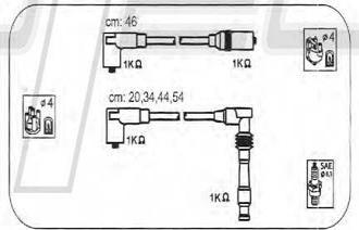 PROTEC PTW1634 - Комплект проводів запалювання autozip.com.ua
