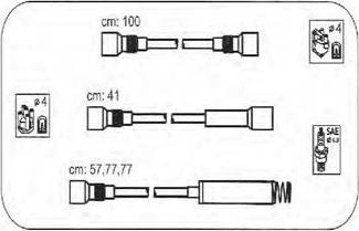 PROTEC PTW1630 - Комплект проводів запалювання autozip.com.ua