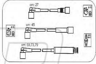PROTEC PTW1627 - Комплект проводів запалювання autozip.com.ua