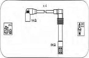 PROTEC PTW1091 - Комплект проводів запалювання autozip.com.ua