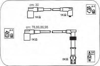 PROTEC PTW1046 - Комплект проводів запалювання autozip.com.ua
