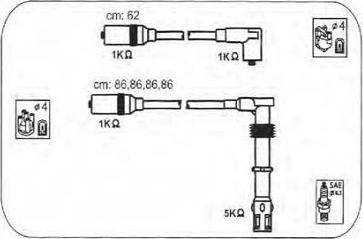 PROTEC PTW1077 - Комплект проводів запалювання autozip.com.ua