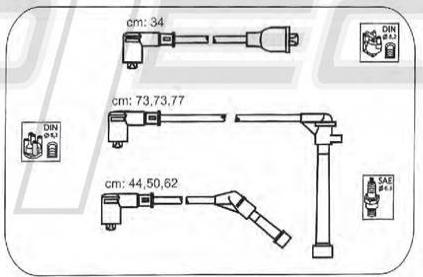 PROTEC PTW1344 - Комплект проводів запалювання autozip.com.ua
