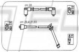 PROTEC PTW1354 - Комплект проводів запалювання autozip.com.ua