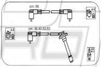 PROTEC PTW1336 - Комплект проводів запалювання autozip.com.ua
