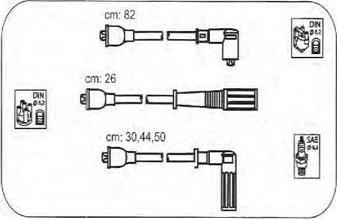 PROTEC PTW1264 - Комплект проводів запалювання autozip.com.ua