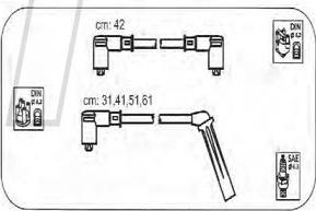 PROTEC PTW1743 - Комплект проводів запалювання autozip.com.ua