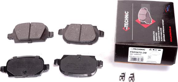 Protechnic PRP0670-3M - Гальмівні колодки, дискові гальма autozip.com.ua