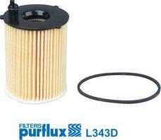Purflux L343D - Масляний фільтр autozip.com.ua