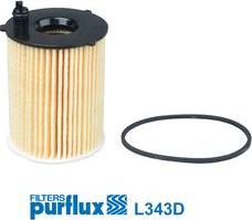 Purflux L343D - Масляний фільтр autozip.com.ua