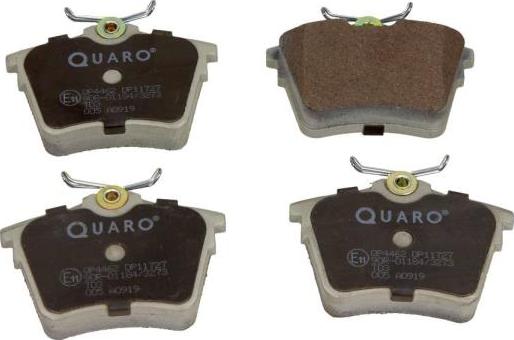 QUARO QP4462 - Гальмівні колодки, дискові гальма autozip.com.ua