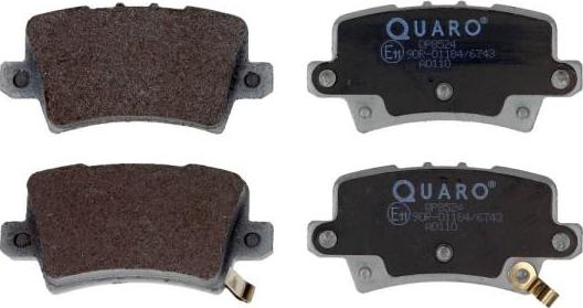 QUARO QP8524 - Гальмівні колодки, дискові гальма autozip.com.ua