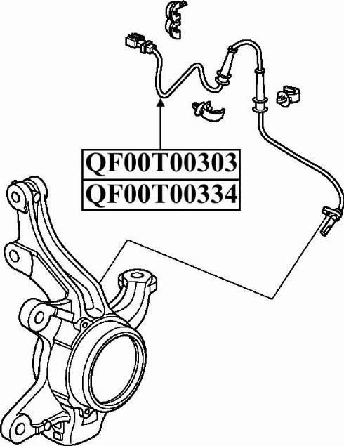 Quattro Freni QF00T00303 - Датчик ABS, частота обертання колеса autozip.com.ua