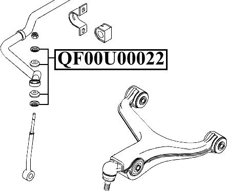 Quattro Freni QF00U00022 - Втулка, стабілізатор autozip.com.ua