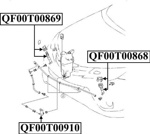 Quattro Freni QF10N00178 - Розпилювач, форсунка, система очищення фар autozip.com.ua
