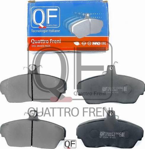 Quattro Freni QF220490 - Гальмівні колодки, дискові гальма autozip.com.ua