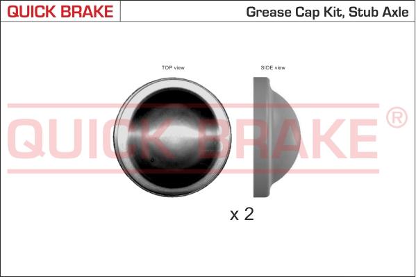 QUICK BRAKE 9829K - Кришка, підшипник маточини колеса autozip.com.ua