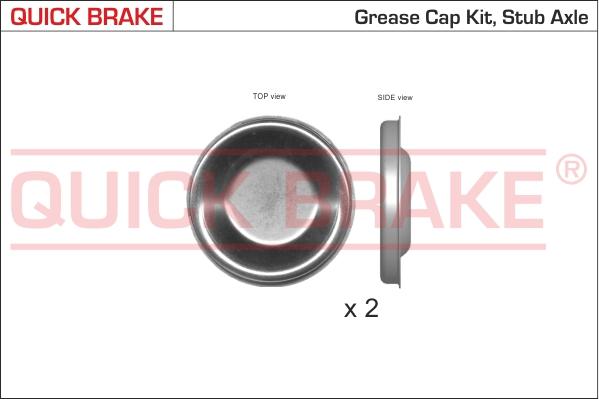 QUICK BRAKE 9826K - Кришка, підшипник маточини колеса autozip.com.ua