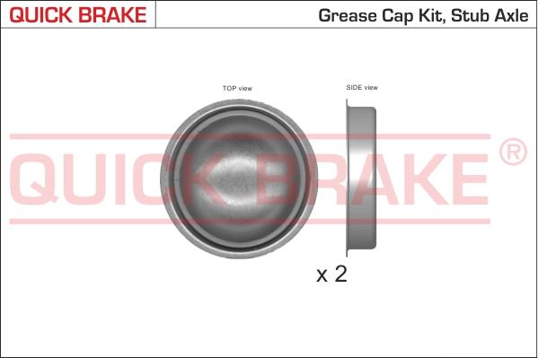 QUICK BRAKE 9822K - Кришка, підшипник маточини колеса autozip.com.ua