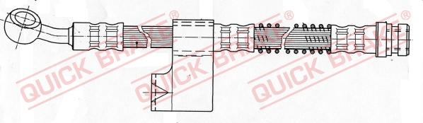 QUICK BRAKE 58.956 - Гальмівний шланг autozip.com.ua