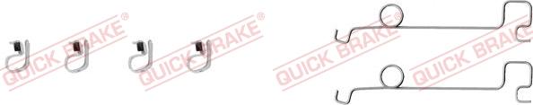 QUICK BRAKE 109-0994 - Комплектуючі, колодки дискового гальма autozip.com.ua