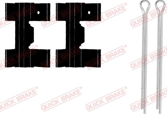QUICK BRAKE 109-0951-1 - Комплектуючі, колодки дискового гальма autozip.com.ua