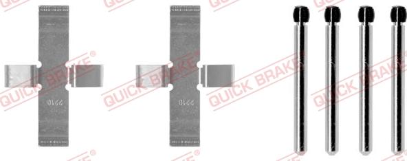 QUICK BRAKE 109-0902 - Комплектуючі, колодки дискового гальма autozip.com.ua