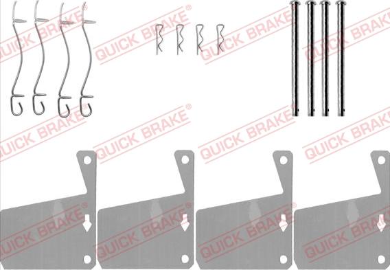 QUICK BRAKE 109-0910 - Комплектуючі, колодки дискового гальма autozip.com.ua