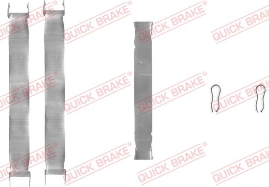 QUICK BRAKE 109-0937-1 - Комплектуючі, колодки дискового гальма autozip.com.ua