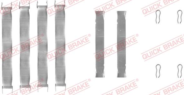 QUICK BRAKE 109-0937 - Комплектуючі, колодки дискового гальма autozip.com.ua