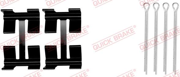 QUICK BRAKE 1090972 - Комплектуючі, колодки дискового гальма autozip.com.ua