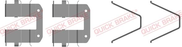 QUICK BRAKE 109-0094R-1 - Комплектуючі, колодки дискового гальма autozip.com.ua