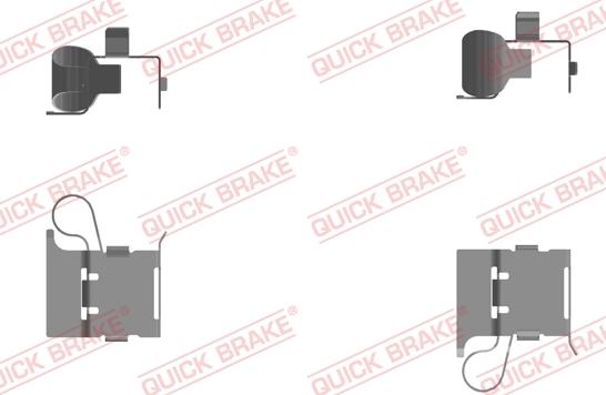 QUICK BRAKE 109-0097-1 - Комплектуючі, колодки дискового гальма autozip.com.ua