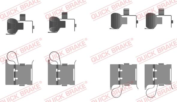 QUICK BRAKE 109-0097 - Комплектуючі, колодки дискового гальма autozip.com.ua